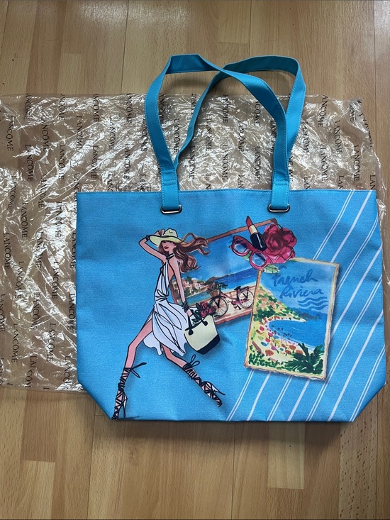 Handbags - Illustrated French Riviera Canvas Tote Bag